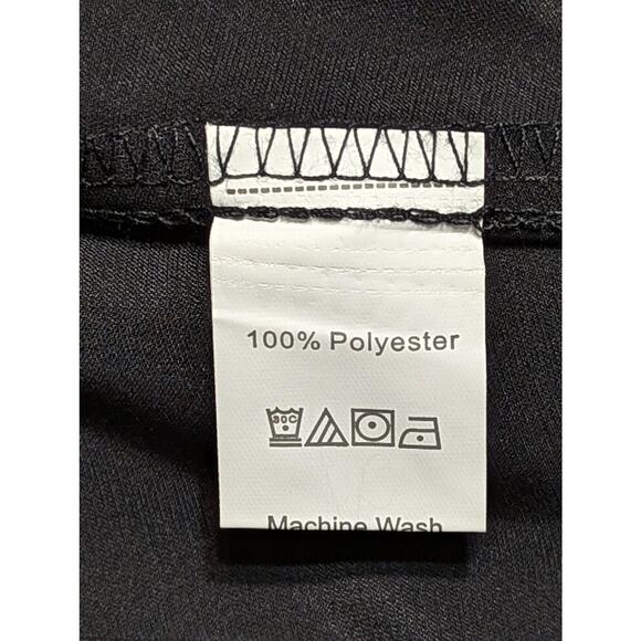 CiCiBird Shirt Womens XL Black Lace Shoulder Blouse Short Sleeve Dressy Top New - Picture 7 of 7